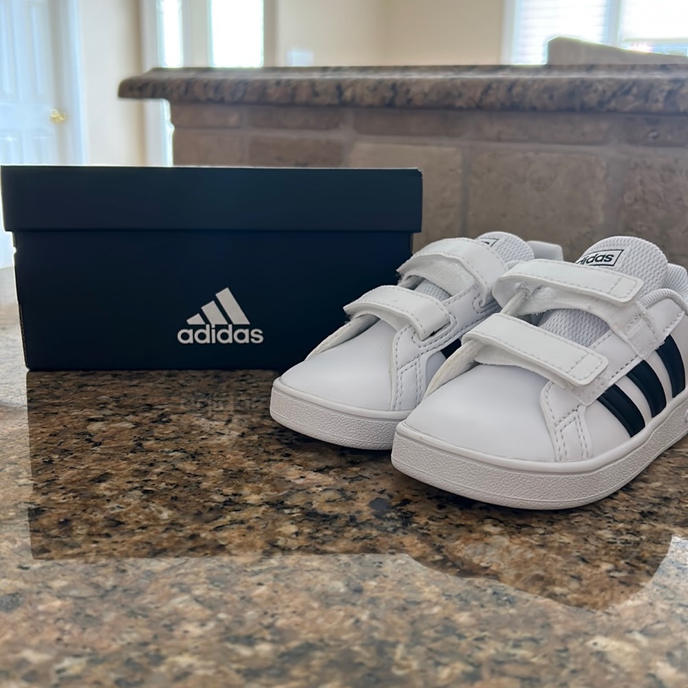 Brand new never worn toddler Adidas sneakers